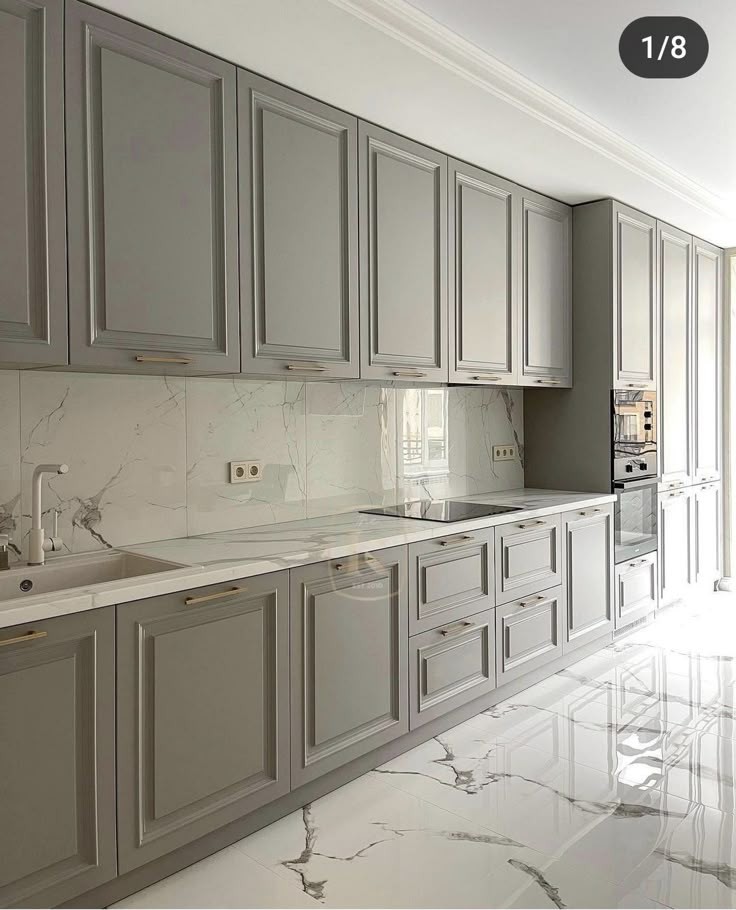 کابینت رنگ مات طوسی 2025